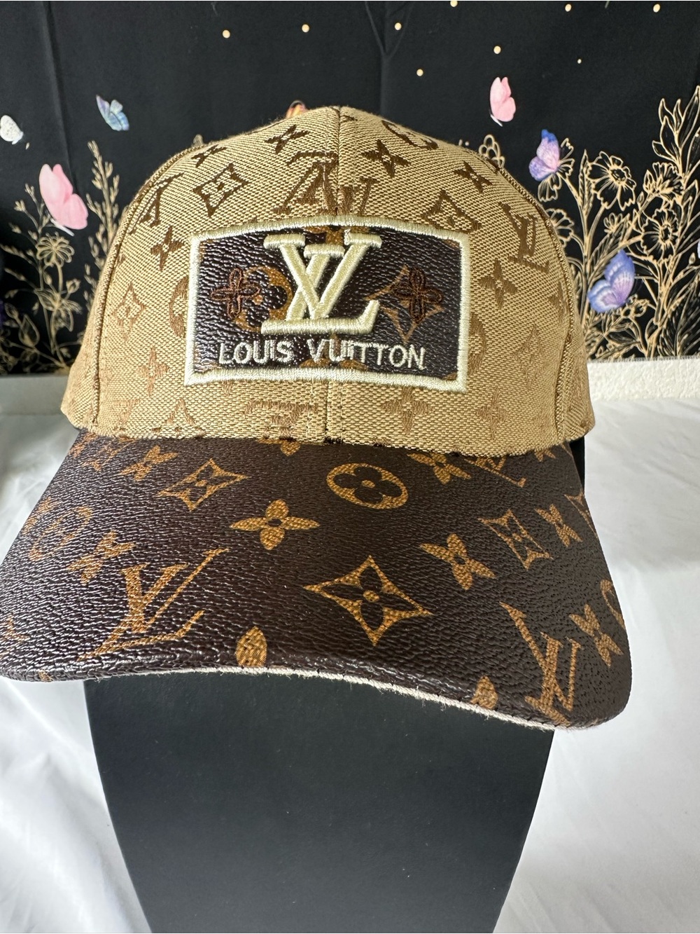 Fashion Luxury Designer Monogram Baseball Cap in Brown and Tan (Unisex)